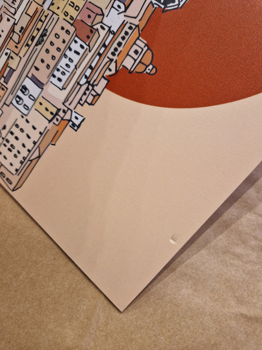 stampa luna rossa 30x30cm OUTLET