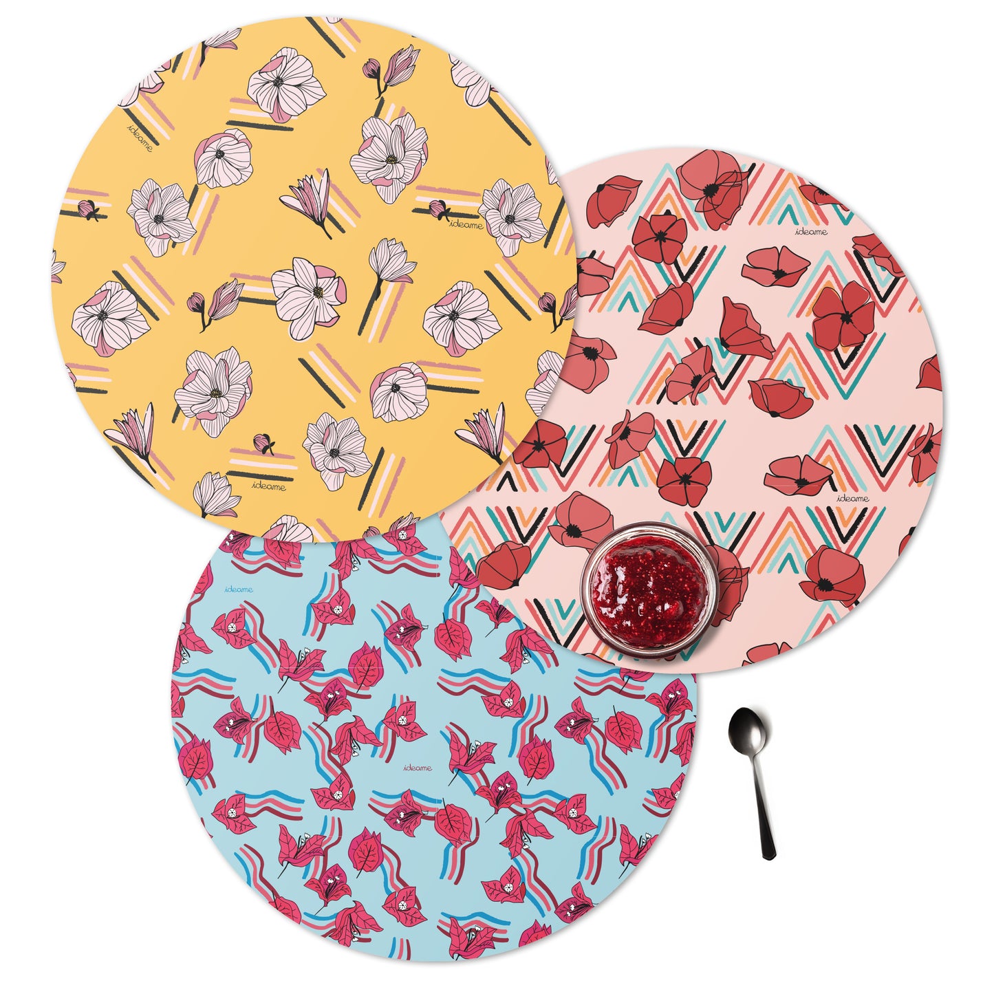 SET 3 Tovagliette FIORI