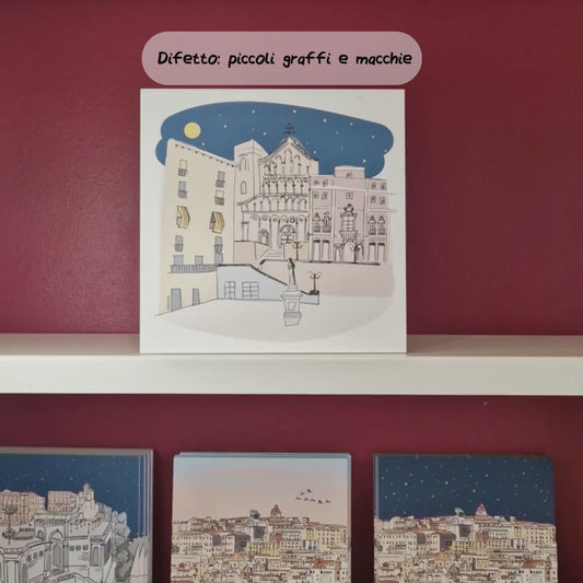 Cattedrale Cagliari notturna 30x30cm OUTLET